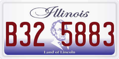 IL license plate B325883