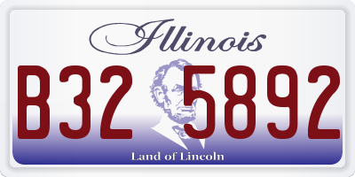 IL license plate B325892