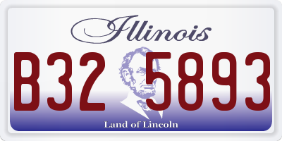 IL license plate B325893