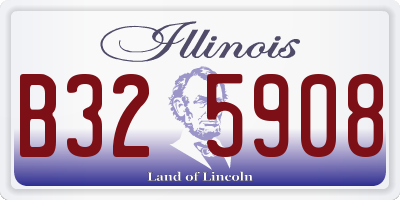 IL license plate B325908