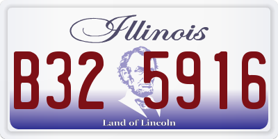 IL license plate B325916