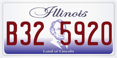 IL license plate B325920