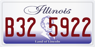 IL license plate B325922