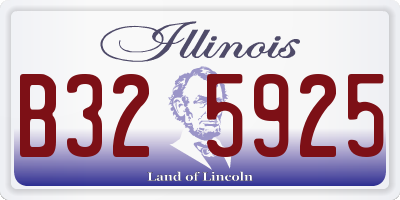 IL license plate B325925