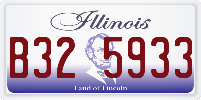 IL license plate B325933