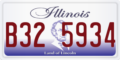 IL license plate B325934