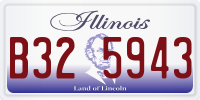 IL license plate B325943