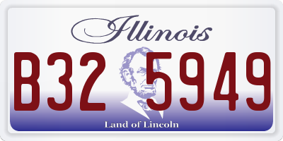 IL license plate B325949
