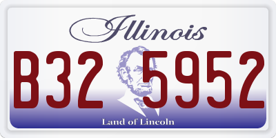 IL license plate B325952