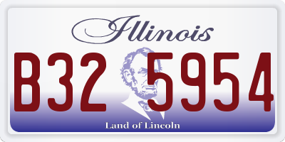 IL license plate B325954
