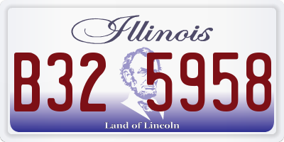 IL license plate B325958