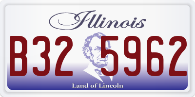 IL license plate B325962