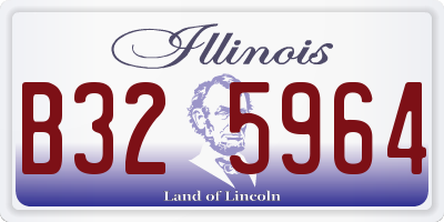 IL license plate B325964
