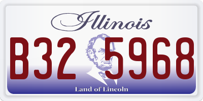 IL license plate B325968