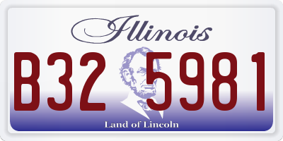 IL license plate B325981