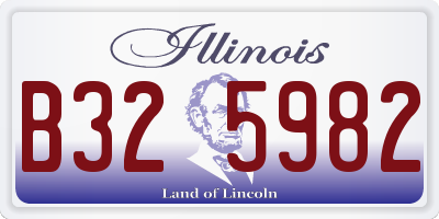 IL license plate B325982