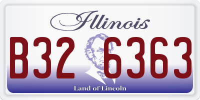 IL license plate B326363