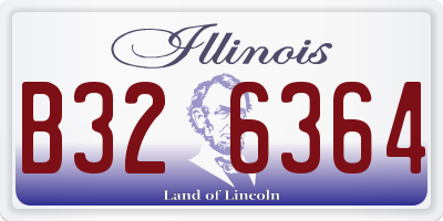 IL license plate B326364