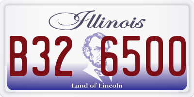IL license plate B326500