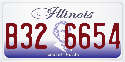 IL license plate B326654