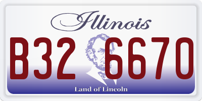 IL license plate B326670