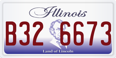 IL license plate B326673