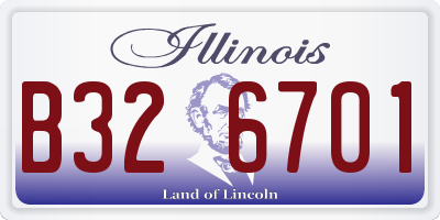 IL license plate B326701