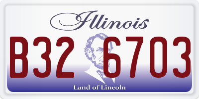 IL license plate B326703