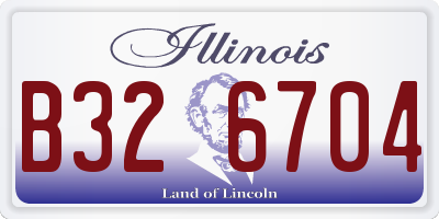 IL license plate B326704