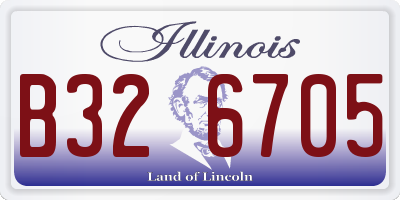 IL license plate B326705