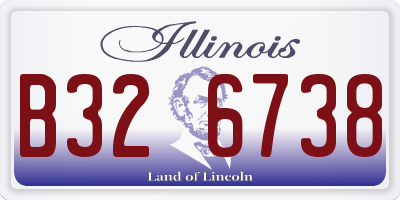 IL license plate B326738