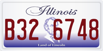 IL license plate B326748