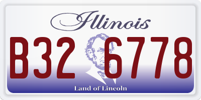 IL license plate B326778