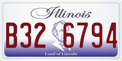 IL license plate B326794