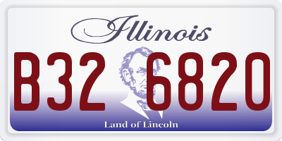 IL license plate B326820