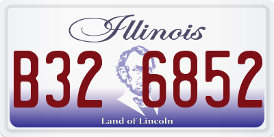 IL license plate B326852
