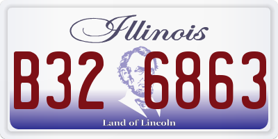 IL license plate B326863