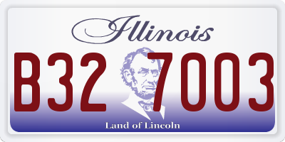IL license plate B327003