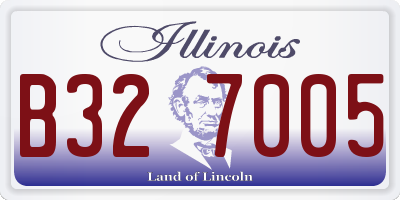 IL license plate B327005