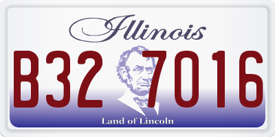 IL license plate B327016
