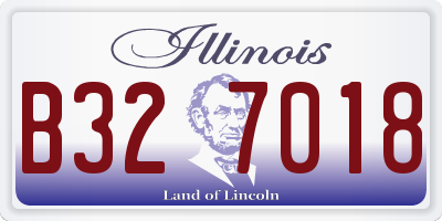 IL license plate B327018