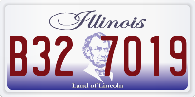 IL license plate B327019
