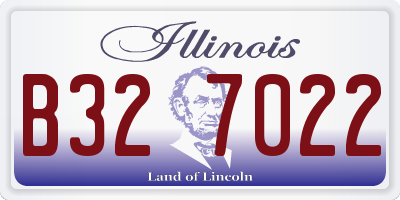IL license plate B327022