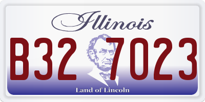 IL license plate B327023