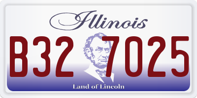 IL license plate B327025