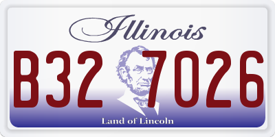 IL license plate B327026