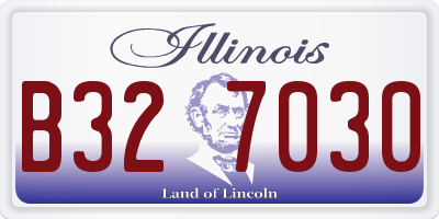 IL license plate B327030