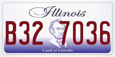 IL license plate B327036