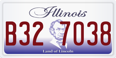 IL license plate B327038