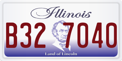 IL license plate B327040